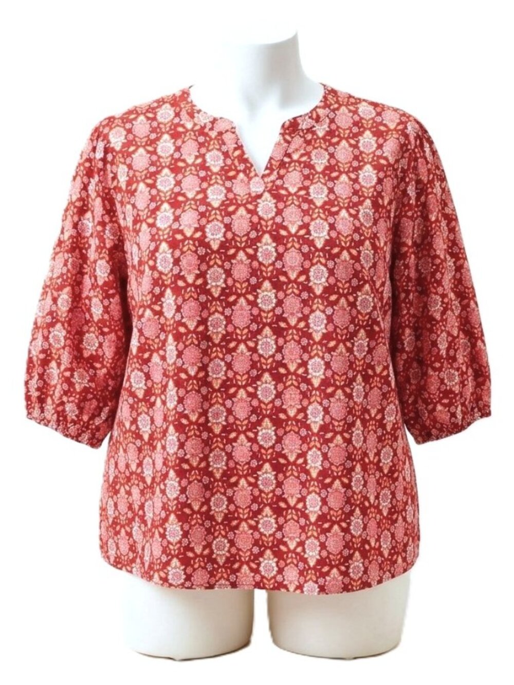 CROFT & BARROW V-Neck Floral Blouse. Plus Size 3X